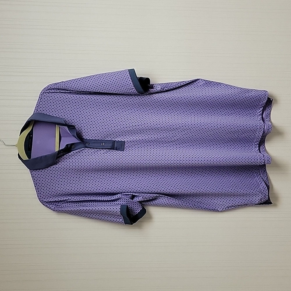 Greyson short-sleeved purple patterned polo men's XL Performance